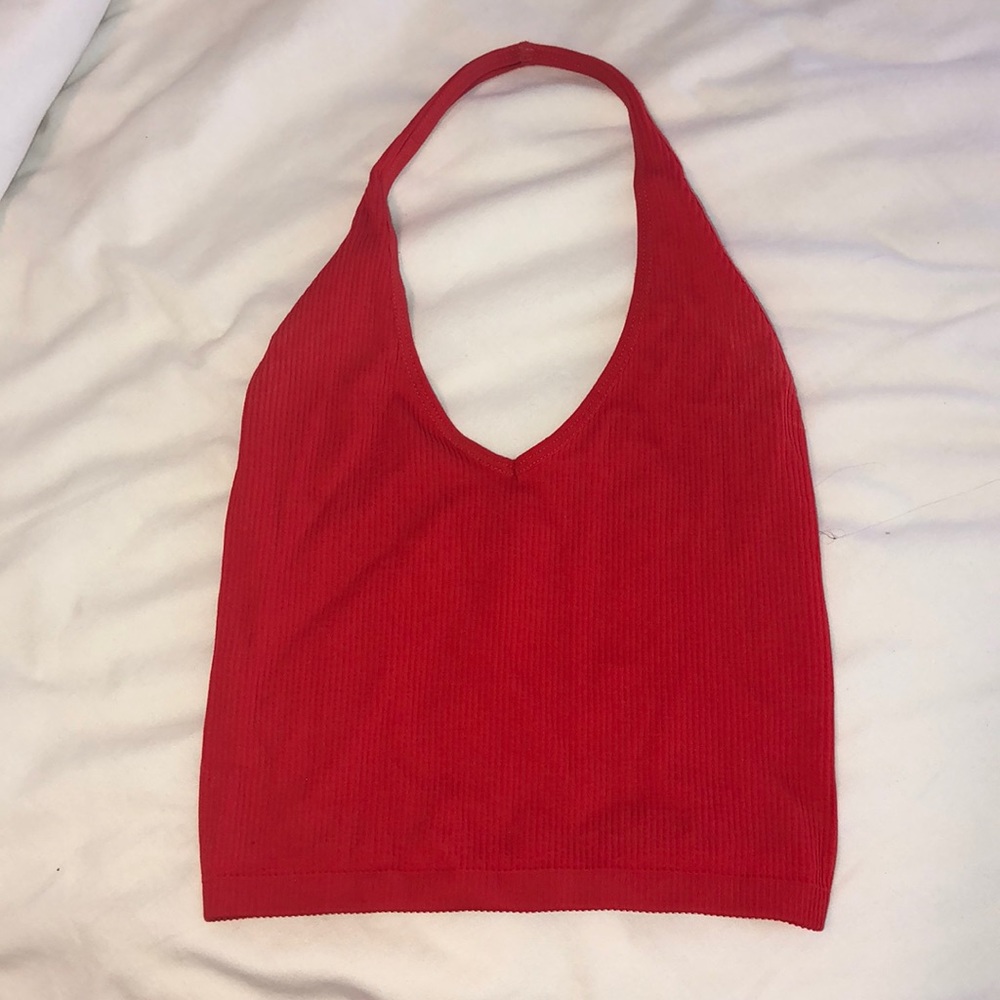 Urban Outfitters Red Halter Crop Top
